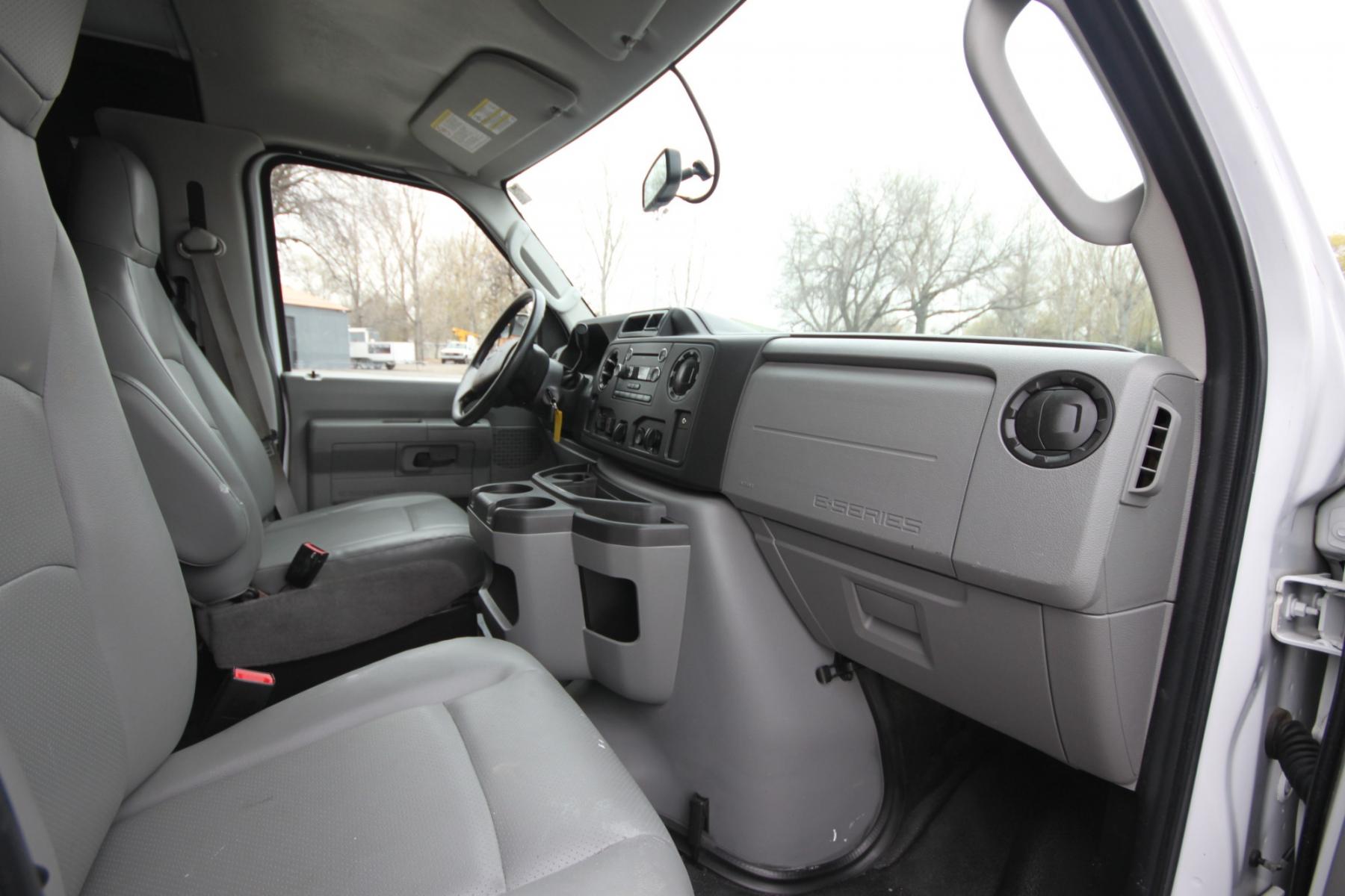 2014 White /Grey Ford E-Series Van (1FTSS3EL3ED) with an 5.4L V8 engine, Automatic transmission, located at 4562 State Avenue, Billings, MT, 59101, (406) 896-9833, 45.769516, -108.526772 - Photo #12